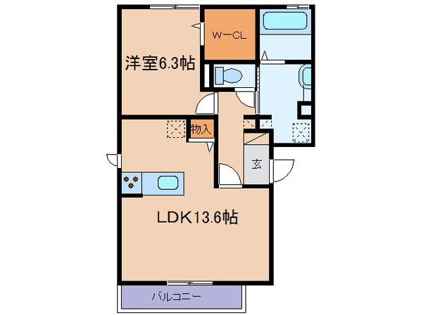 クレールBの物件間取画像